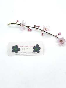 Bonnie Flower Studs - Dark Grey