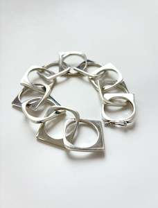 Chain-Link Sterling Silver Bracelet (CI-23)