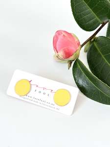 Dot Stud Earrings - Yellow