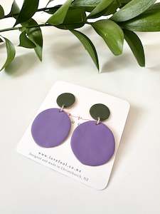 Design services: Polkadot Earrings - Olive, Violet