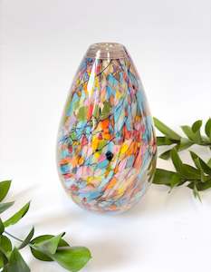 Handblown Glass Teardrop Vase - Water Lily #1