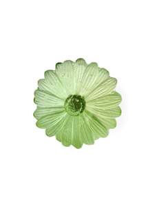 Design services: Cast Glass Daisy Flower - Pale Emerald garden path series