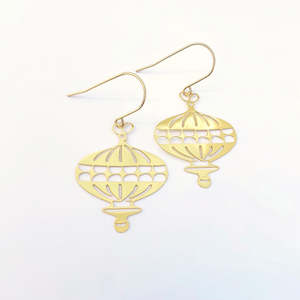 Mini Christmas Bauble Earrings in Gold