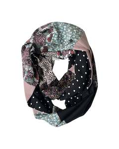 Infinity Scarf - Dark Florals / Black Spotty