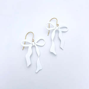 Design services: Midi Bow Earrings - Snow White