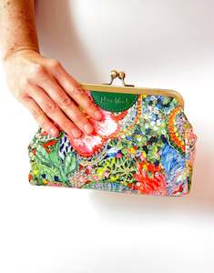 Design services: 'Rose' Velvet Small Clutch Bag by Fleur Woods