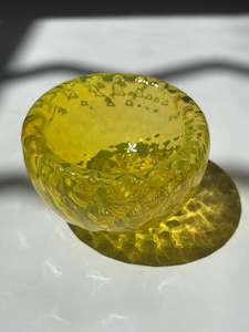 Textured Handblown Glass Mini "Fulvio" Bowl - Yellow