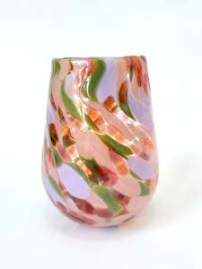 Handblown Glass Tumbler - 'Peony' edition