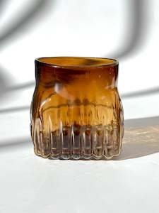 Handblown Whiskey Glass - Brown