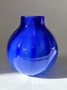 Design services: Handblown Glass "Dodici" Vase - Lapis Opal Blue