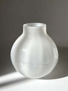 Design services: Handblown Glass "Dodici" Vase - White opal