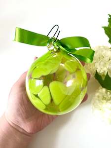 Design services: Handblown Glass Bauble - Bright Apple Green