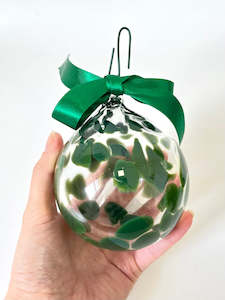 Design services: Handblown Glass Bauble - Dark Green