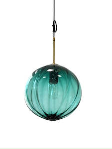 Handblown Glass 'Dodici' pendant light - Jade - made to order