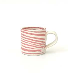 Ceramic Nerikomi Mug - Small - Pink Stripes