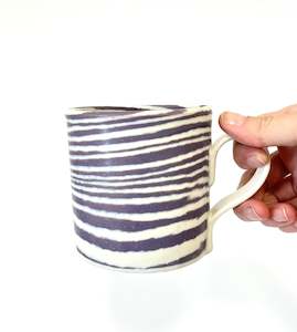 Design services: Ceramic Nerikomi Mug - Large - Purple Stripes