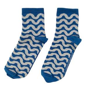 Design services: Cotton Ankle Socks - Blue & Grey