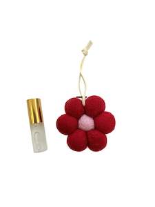 Design services: Hanging Daisy Air Freshener - Red with Lavender Scent