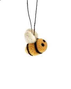 Little Bee Felted Wool hanging  Ornament