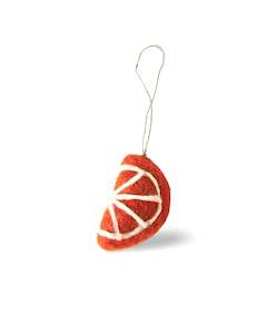 Design services: Felted Orange Slice Christmas Ornament