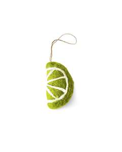 Design services: Lime Slice Felted Wool hanging Ornament