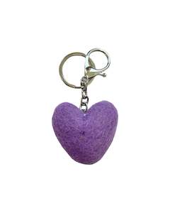 Design services: Purple Heart Felted Wool Keyring/Clip