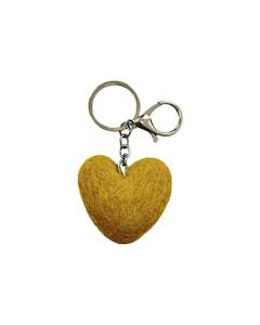 Design services: Mustard Heart Felted Wool Keyring/Clip