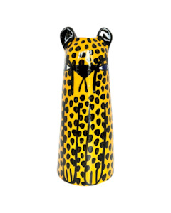 Yellow Cheetah Vase by Studio Soph