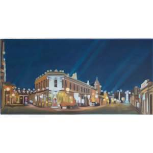 Design services: "Time Travelling" - Original Oamaru Oil Painting by Melanie McKenzie on Canvas, 60 x 30cm