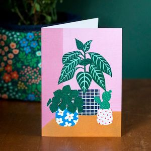 Design services: Greeting Card - Three Planters