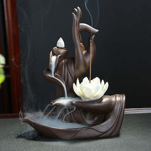 Incense Back Burner: Peace & Patience - Shuni Mudra. Includes 10 Cones!)