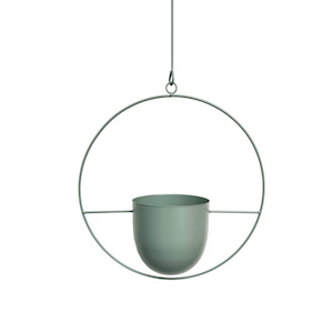 Boho Hanging Planter Sage Round