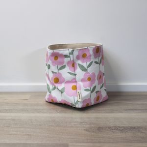 Moobee Pink Peony Canvas Planter 14cm