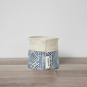 Moobee Geo Denim Canvas Planter 8cm