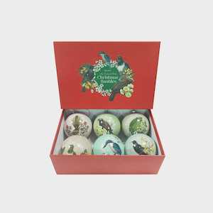 Native NZ Bird Christmas Bauble Set