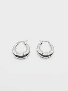 Silver Crescent Moon Earrings