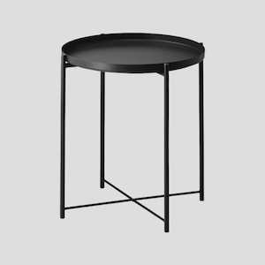 Metal Tray Table -- Black