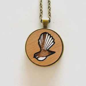 Fantail Piwakawaka Rimu Pendant