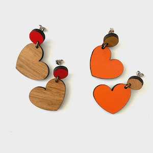 Heart/Rimu Dangles