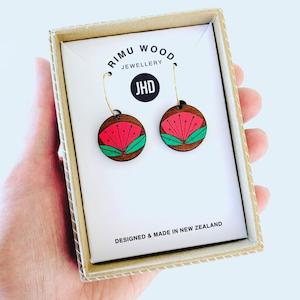 Rimu Pohutukawa Earrings