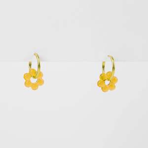 Yellow Flower With Gold Hoops