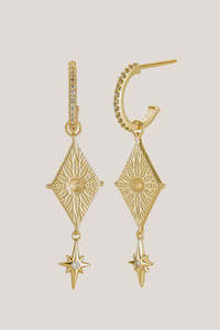 Furniture: North Star Earrings - Gold