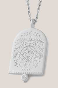 Furniture: Silver Zodiac Necklace - Sagittarius