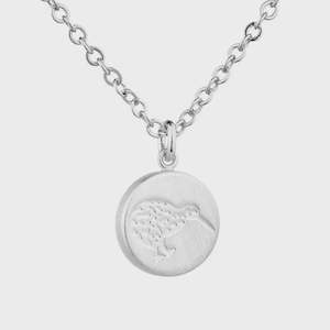 Furniture: Round Kiwi Necklace - Silver