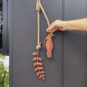 Mini Kereru & Kowhai - Corten Steel Wall Art