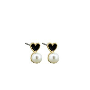 Furniture: Enamel Heart and Pearl Studs