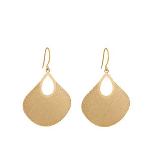 Gold Uchiwa Earrings