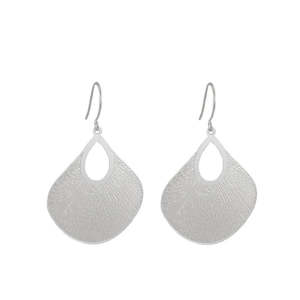 Furniture: Silver Uchiwa Earrings