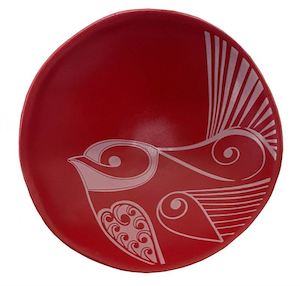 Jo Luping - Piwakawaka Bowl Red