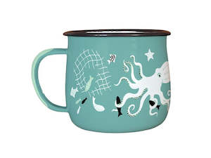 Tanya Wolfkamp enamel mug - Kupe & Te Wheke